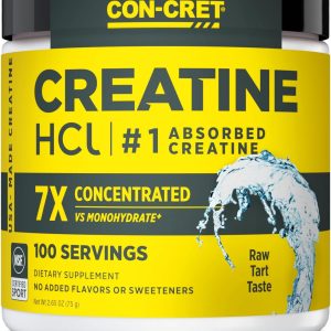 Creatine HCl Powder | Muscle, Cognitive, Cellular Energy Support | No Bloating or Cramps | USA Made & NSF Certified | Unflavored (100 Serving)