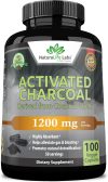 Activated Charcoal Capsules – 1,200 mg Highly Absorbent Helps Alleviate Gas & Bloating Promotes Natural detoxification Derived from Coconut Shells – per Serving – 100 Vegan