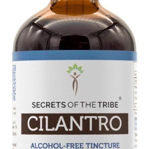 Secrets of the Tribe Cilantro Alcohol-Free Liquid Extract, Cilantro Dried Leaf Tincture Supplement (4 FL OZ)