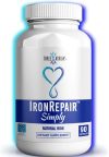 Iron Repair Simply Natural Iron Supplement, Best Absorption & Gentle on Stomach, Monash Low FODMAP, Raise Hemoglobin & Ferritin Iron Pills for Women, Men, Teens, & Pregnancy 90 Gelatin Iron Capsules
