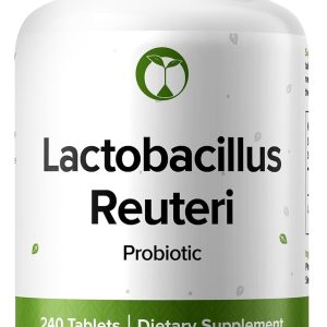 Lactobacillus Reuteri Probiotic Supplement 240 Tablets 3 Billion CFU Probiotics for Men & Women Supports Intestinal Digestive & Gut Health Made in The USA (240, Lactobacillus Reuteri)