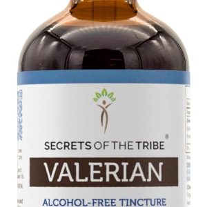 Secrets of the Tribe Valerian Alcohol-Free Liquid Extract, Valerian (Valeriana Officinalis) Dried Root Tincture Supplement (4 FL OZ)