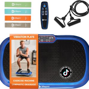 LifePro Vibration Plate Exercise Machine – Whole Body Workout Vibration Fitness Platform w/ Loop Bands – Home Training Equipment